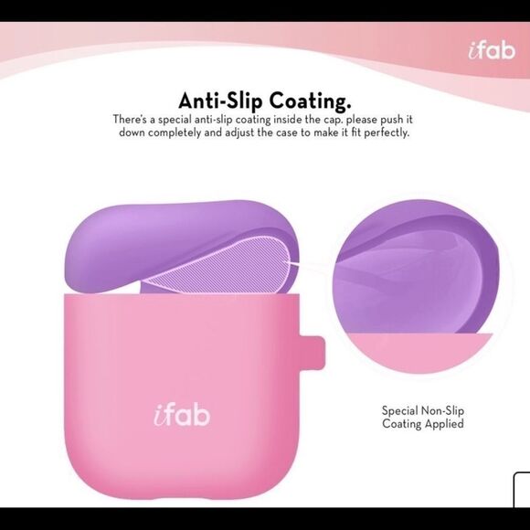 🎀I Fab Mini Pink AirPod Case With Pom Pom - Picture 6 of 6